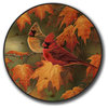 Lazy Susan, Maple Leaves and Cardinals, 18" Diameter