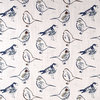 Fabric Sample Bird Toile Regal Blue Chinoiserie Cotton Linen