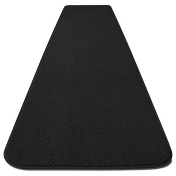 Skid-Resistant Carpet Runner Black, 27"x18'