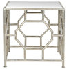 Kimber Silver Mirror Top Accent Table