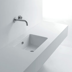 Sink 50 Rectangular Undermount Bathroom Sink 19.7" x 16.0" - Bathroom Sinks