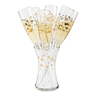 Godinger Meridian 7 Oz. Fluted Champagne Glasses - Set of 4: Champagne  Glasses