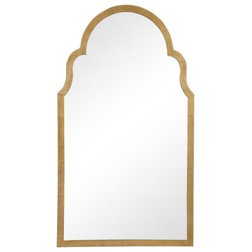 Moroccan Inspired Cathedral Arched 37" x 21" Vanity Bathroom Wall Mirror