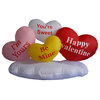 Valentine's Day Inflatable Love Hearts & Cloud Yard Decoration, 5' Long