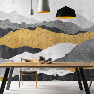 Golden Mountains wall mural