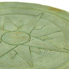 Compass Rose Symbol Green Verdigris Finish Round Cement Step Stone 10 Inch
