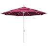 11' Aluminum Umbrella Collar Tilt Matted White, Hot Pink