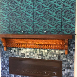 Reclaimed Antique Carving Mantle - Fireplace Mantels
