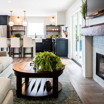 HGTV Modern Farmhouse Marine Blue Kitchen