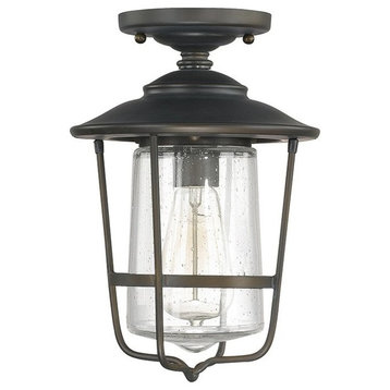 Creekside 1-Light Outdoor Ceiling, Black