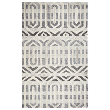 Rizzy Home Suffolk SK336A Gray Geometric Area Rug, 2'6"x8' Runner