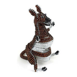South Africa - Handmade Small Beaded Kangaroo - South Africa - Decorative Objects And Figurines
