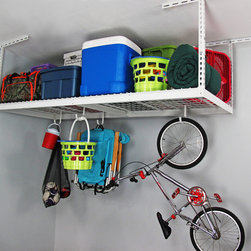 3' x 8' Overhead Storage Rack Fully Loaded (SafeRacks) - Garage And Tool Storage