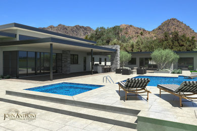 Inspiration for a contemporary home design remodel in Phoenix