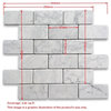 2x4 Brick Offset Statuary White Marble Subway Mosaic Tile Polished, 1 sheet