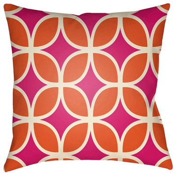 Modern by Surya Pillow, Cream/Pink/Orange, 20' x 20'