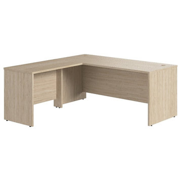 Bowery Hill 72W x 30D L Shaped Desk in Natural Elm - Engineered Wood