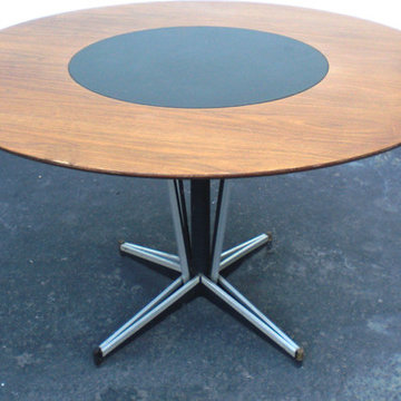 Mid Century Modern Architectural Minimalist Round Dining Table