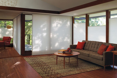 Example of an eclectic family room design in Vancouver
