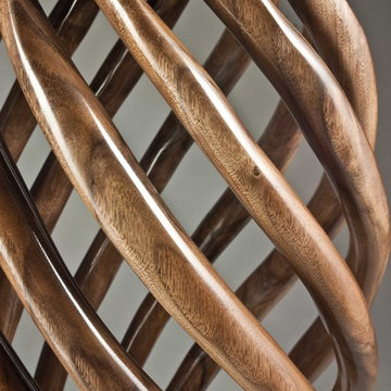 Walnut Spiral Vases