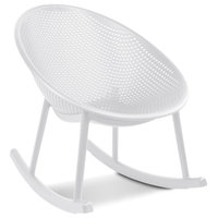 Plastic Rocking Lounge Chair Perforated Egg Shaped Seat for Indoor ...