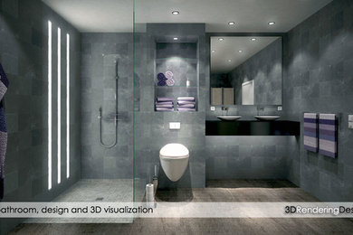 Modern bathroom visualization