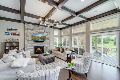 Inspiration for a timeless family room remodel in Denver