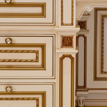 Fancy White/Gilded Bathroom Vanity Post