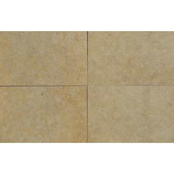 Jerusalem Gold Limestone Tiles, Honed Finish, 24"x24", Set of 40