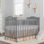 Dream On Me Bella Rose Classic Convertible Crib in Steel Gray