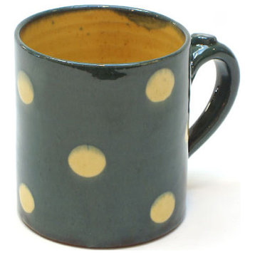 Polka-Dot Mug, Teal Blue, Single Mug