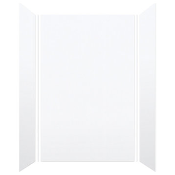 Transolid SaraMar 60"x36"x96" 3-Piece Shower Wall Kit, White Velvet