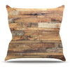 Susan Sanders "Campfire Wood" Rustic Throw Pillow, Outdoor, 26"x26"