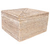 Artifacts Rattan™  Storage Box With Lid, Letter File, White Wash