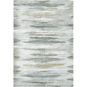 Avenue 3408-6151 Gray And Blue Area Rug, 2"x3.11"