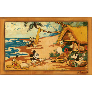 Disney Fine Art Fab 5 Go Hawaiian by Trevor Carlton, Gallery Wrapped Giclee