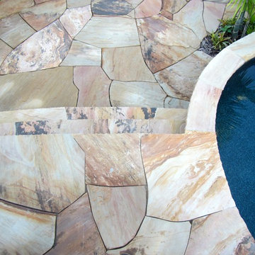 Outdoor Patios and steps mosaic pattern