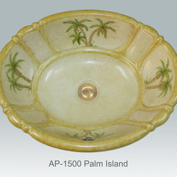 Hand Painted Drop-in Sinks by Atlantis Porcelain Art - Products