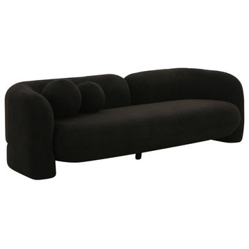 Amelie Black Faux Fur Sofa