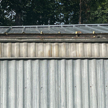 Tree fell through trailer roof repair
