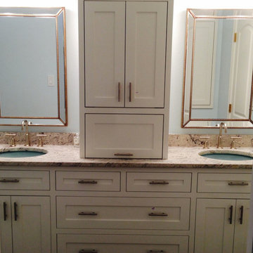White Contemporary Master Bath