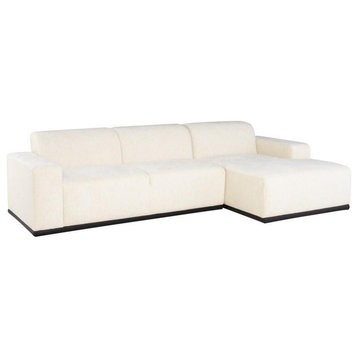 Nuevo Leo Sectional, Coconut, Chaise on Right