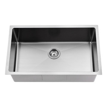 BOANN UM3018-BN Undermount Kitchen Single Bowl Sink - 30 x 18 -  BN