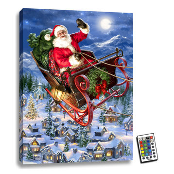 Delivering Christmas 18x24 Backlit Print With Remote Control