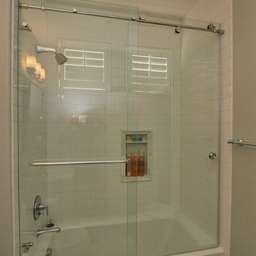 Huntington Beach Gray and White Marble Bathrooms