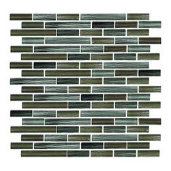 Glass Mosaic | Silver Moss Brick - Tile