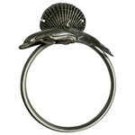 DARTEFAX - Dolphin Legacy Towel Ring - DARTEFAX Legacy is honor to offer this beautifully carved and pewter cast Dolphin Towel Ring.