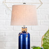 Azure 23.5" Glass Bottle Table Lamp, Cobalt and Natural
