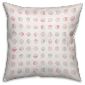 Watercolor Semi-Circles Throw Pillow