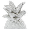Silver Polystone Glam Pineapple Sculpture 98664